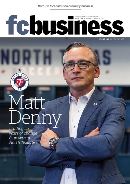 fcbusiness magazine cover: Matt Denny, North Texas SC
