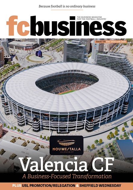 fcbusiness magazine cover: Valencia CF, A Business-Focused Transformation